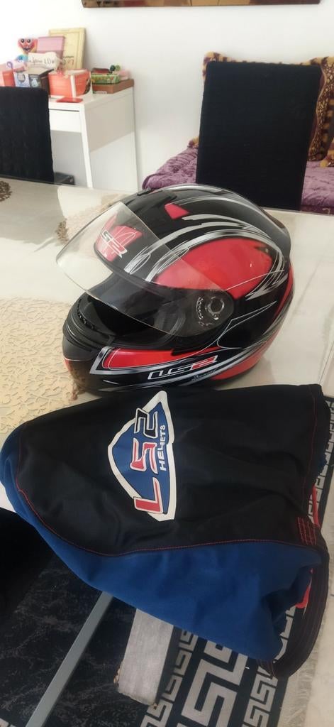 Casque moto taille XL/ L52 mixte avec housse protection, Motos, Enlèvement ou Envoi, XL