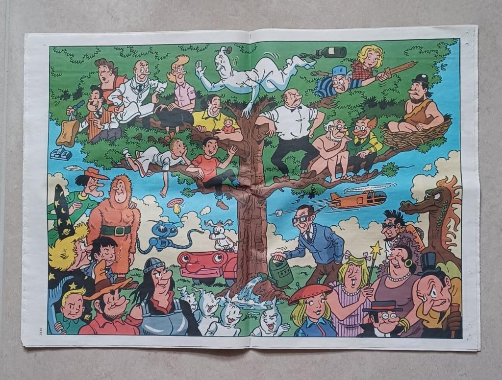 SUSKE en WISKE: krant en poster, Verzamelen, Stripfiguren, Gebruikt, Plaatje, Poster of Sticker, Suske en Wiske, Ophalen