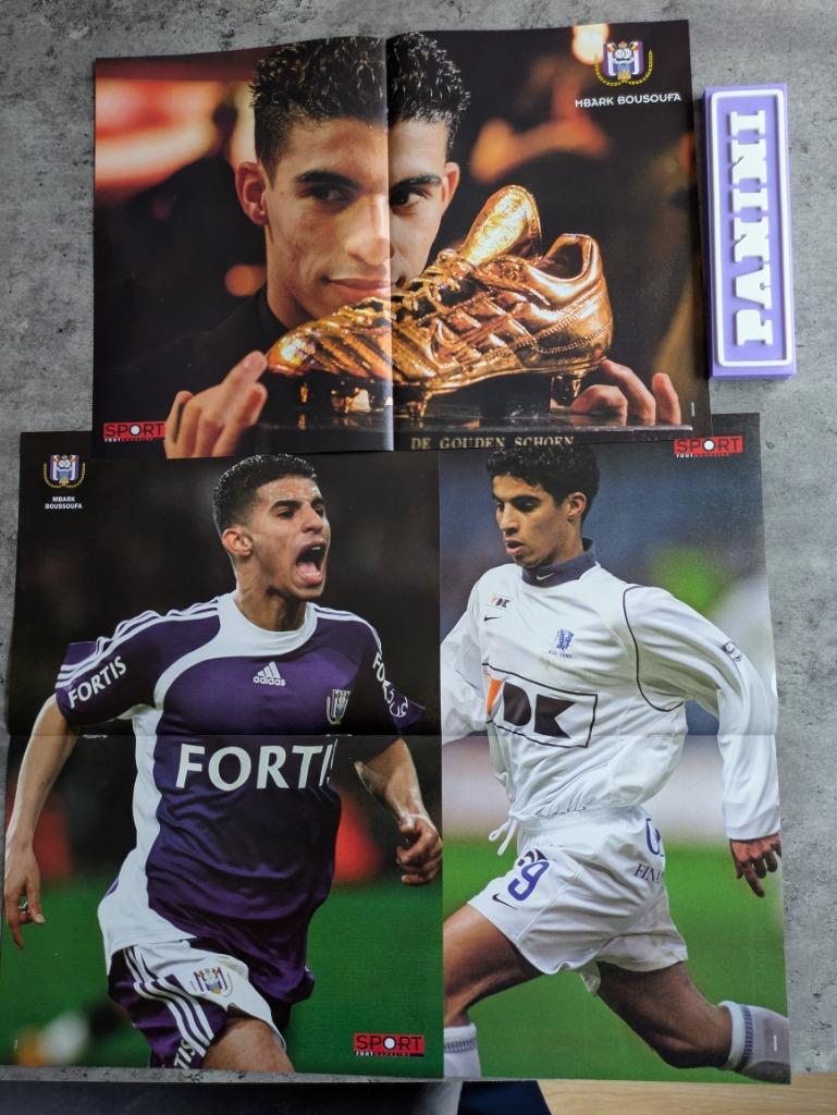 ANDERLECHT  RSC  VOETBAL 3x POSTER BOUSSOUFA, Verzenden, Zo goed als nieuw