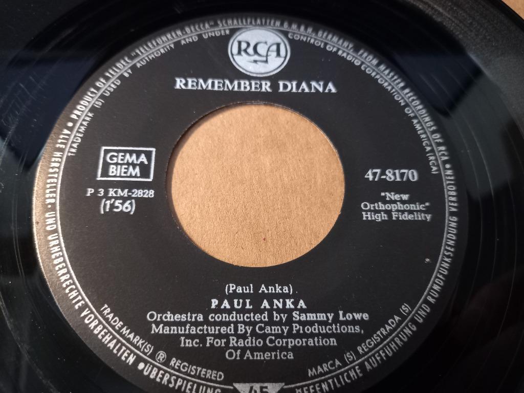 Paul Anka ‎– Remember Diana / At Night '7, Ophalen of Verzenden, Gebruikt, Pop