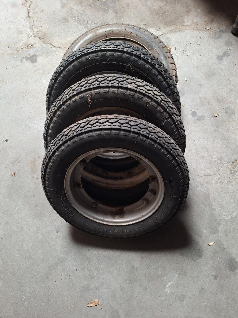 LIQUIDATIE! Vespa-wielen (50r, V5a,...) 9 inch, Ophalen of Verzenden, Gebruikt