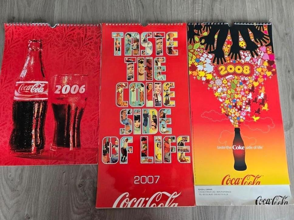 Coca cola kalenders 2006 2007 2008, Ophalen of Verzenden