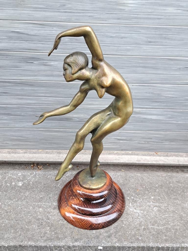 bronze femme nue danseuse, Antiquités & Art, Enlèvement ou Envoi, Bronze