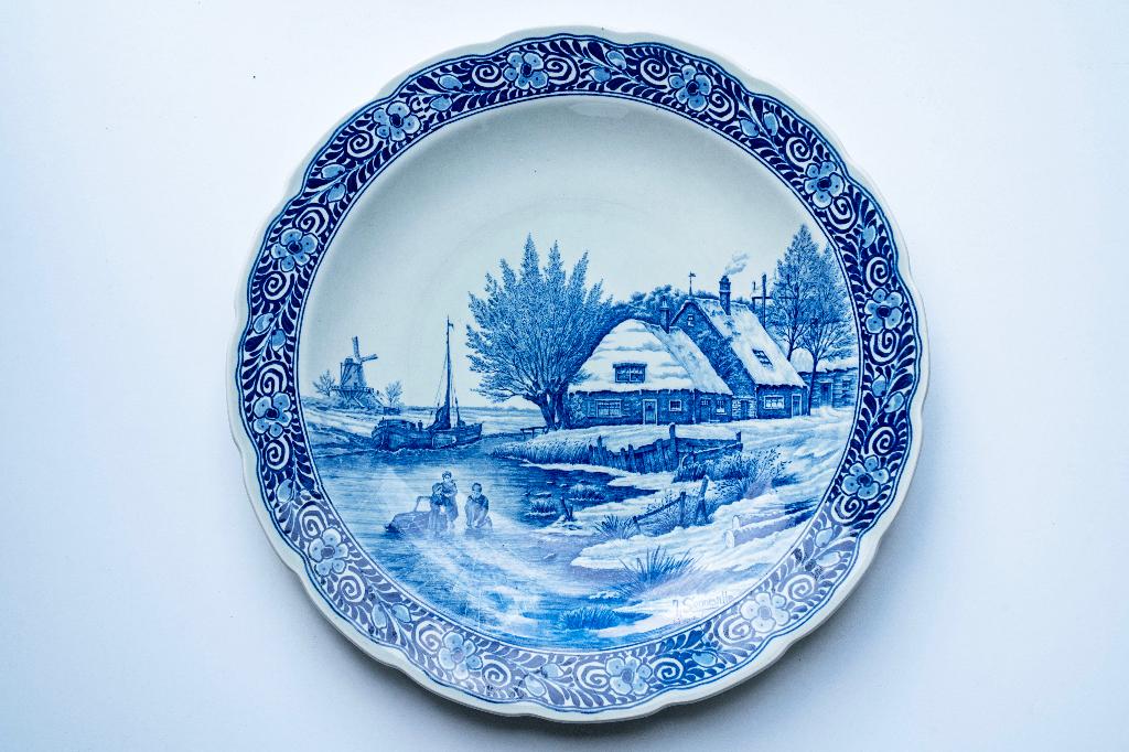 Wandbord - delfts blauw, Antiek en Kunst, Ophalen of Verzenden