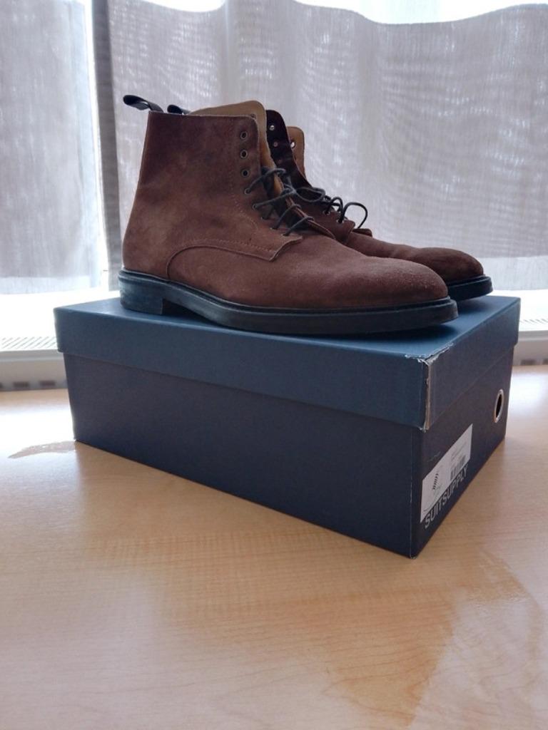 Suitsupply Suede Lace-up Boots EU 43, Bruin, Boots, Ophalen of Verzenden, Zo goed als nieuw