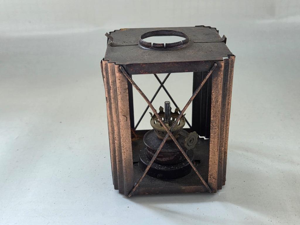 Oude vintage metalen lantaarn, Antiek en Kunst, Ophalen of Verzenden