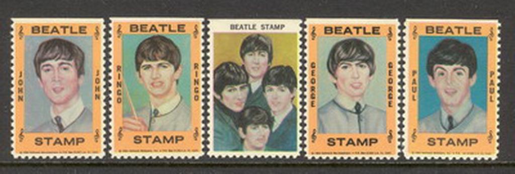 Set of (5) 1964 Hallmark Beatles Stamps., Enlèvement ou Envoi, Autres pays, Non oblitéré