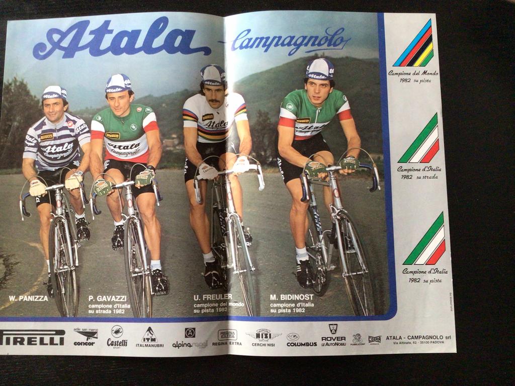wielerposter  1983 team atala  gavazzi freuler ,bidinost, Envoi, Comme neuf