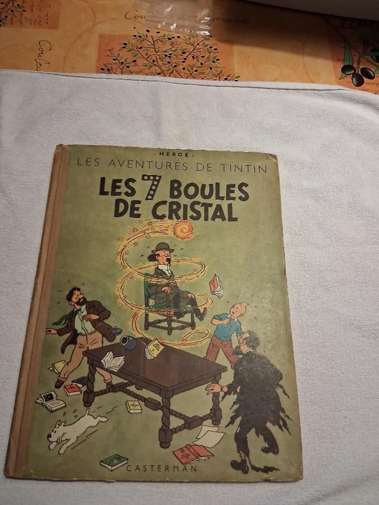 Kuifje „De 7 kristallen bollen” EO 1948, Eén stripboek, Hergé, Ophalen, Gelezen