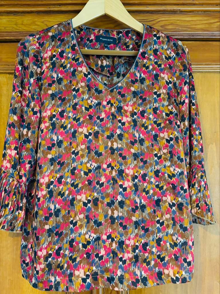 Mooie veelkleurige blouse, maat 40, Terre Bleue, Vêtements | Femmes, Blouses & Tuniques, Enlèvement ou Envoi, Comme neuf, Taille 38/40 (M)