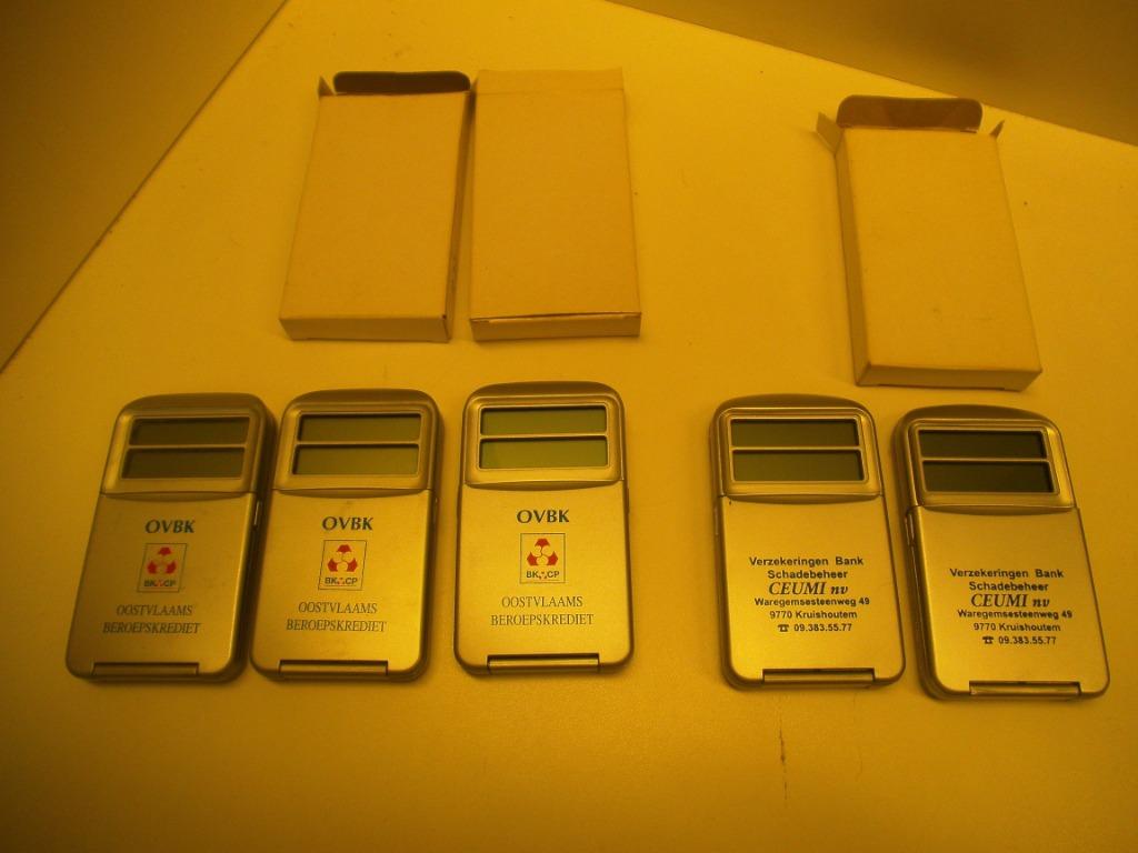 Lot van 5 rekenmachines/eurocalculators (Varia-030), Ophalen of Verzenden, Gebruikt