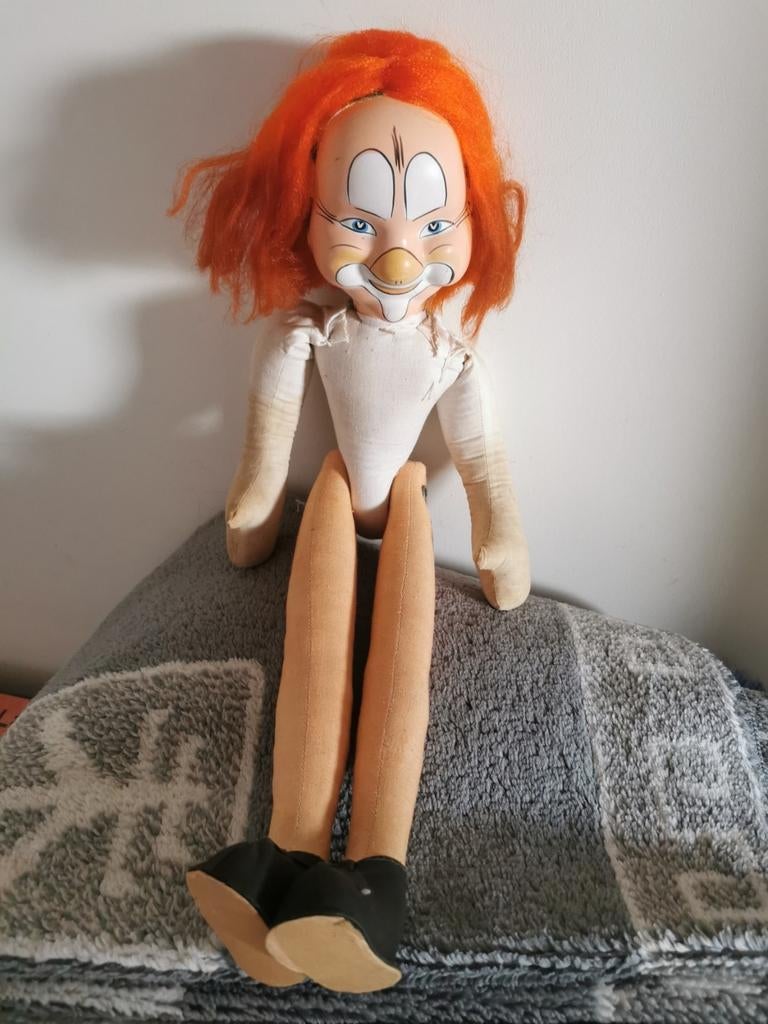 Heel oude Clown pop met stro gevuld, Ophalen of Verzenden, Gebruikt, Pop
