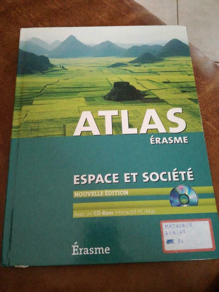 Atlas espace et société  erasme, Boeken, Schoolboeken, Ophalen of Verzenden