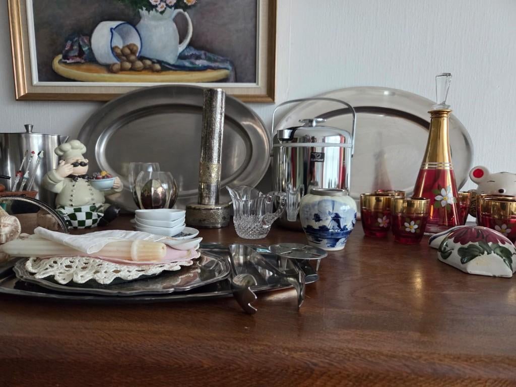 Diverse antieke en vintage brokante in 1 koop, Huis en Inrichting, Keuken | Keukenelementen, Ophalen of Verzenden, Gebruikt