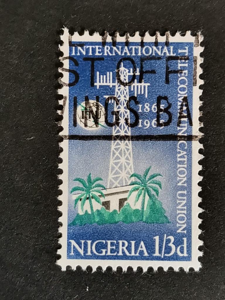 Nigeria 1965 - telecommunicatie zendmast, Postzegels en Munten, Postzegels | Afrika, Ophalen of Verzenden, Nigeria, Gestempeld