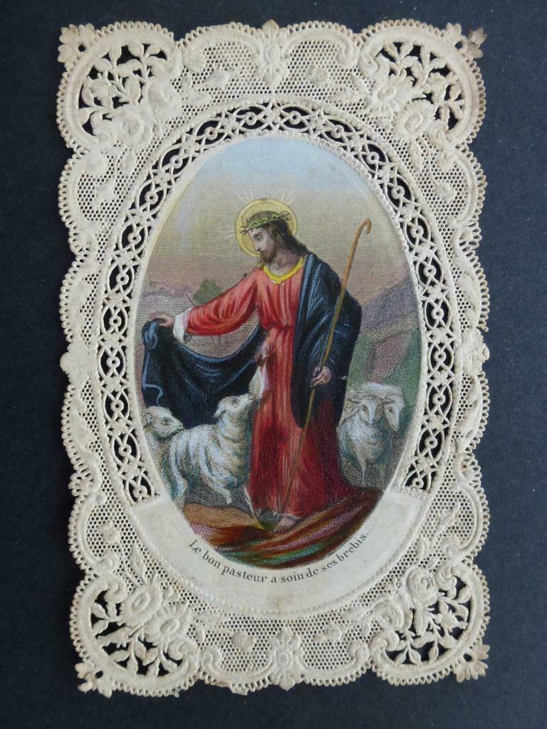 oud bidprentje Le bon pasteur a soin de ses brebis, Verzenden, Bidprentje