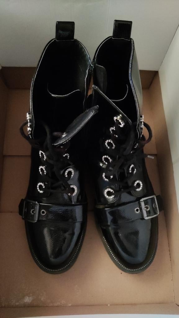 Graceland - bottes noires brillantes, taille: 40, Enlèvement ou Envoi, Comme neuf