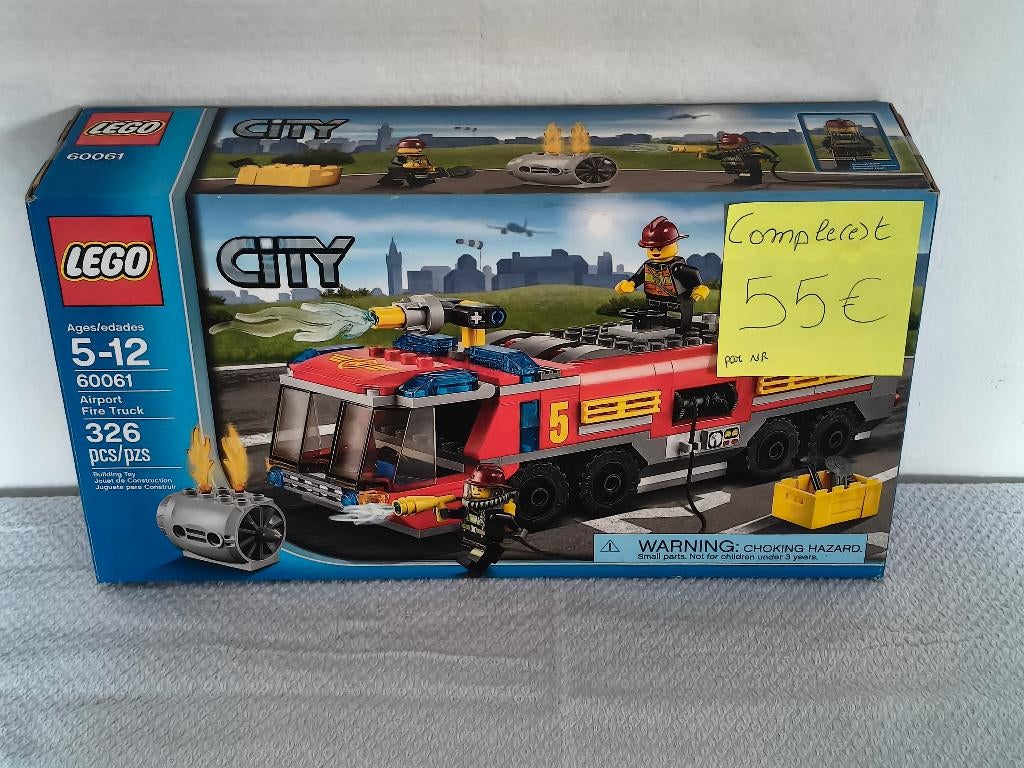 Lego City 60061 Le camion de pompiers de l'aéroport, Enlèvement ou Envoi, Utilisé, Lego