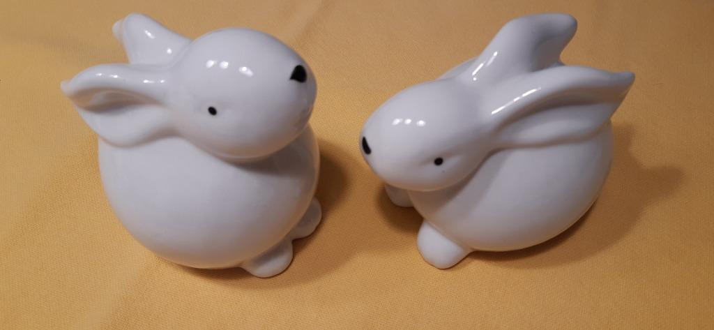 Lapins blancs NEUFS  céramique deco, Antiquités & Art, Enlèvement