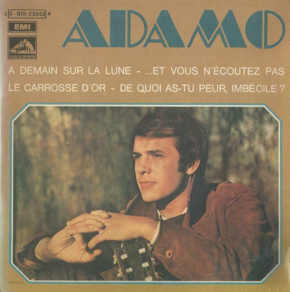 Adamo – A demain sur la lune / Le carrosse d’or + 2 – EP, Cd's en Dvd's, Vinyl Singles, Gebruikt, Pop, Ophalen of Verzenden