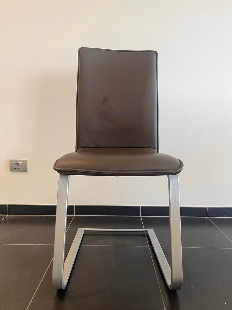 Fauteuils cantilever en cuir Musterring, Comme neuf, Brun, Enlèvement, Cinq, Six Chaises ou plus