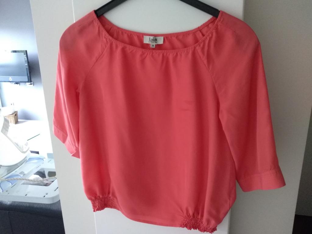Koraalrode damesblouse Patrizia Pepe maat 38, Kleding | Dames, Maat 38/40 (M), Overige kleuren, Ophalen of Verzenden, Zo goed als nieuw