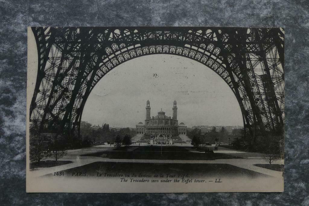 Postkaart 24/10/19 Parijs Le Trocadero Eiffel toren Frankrij, Verzamelen, Verzenden, Voor 1920, Gelopen, Frankrijk