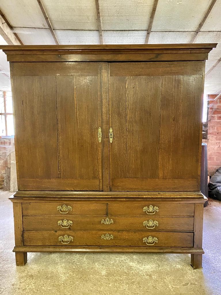 antiek strak eiken kabinet kast, Antiek en Kunst, Ophalen