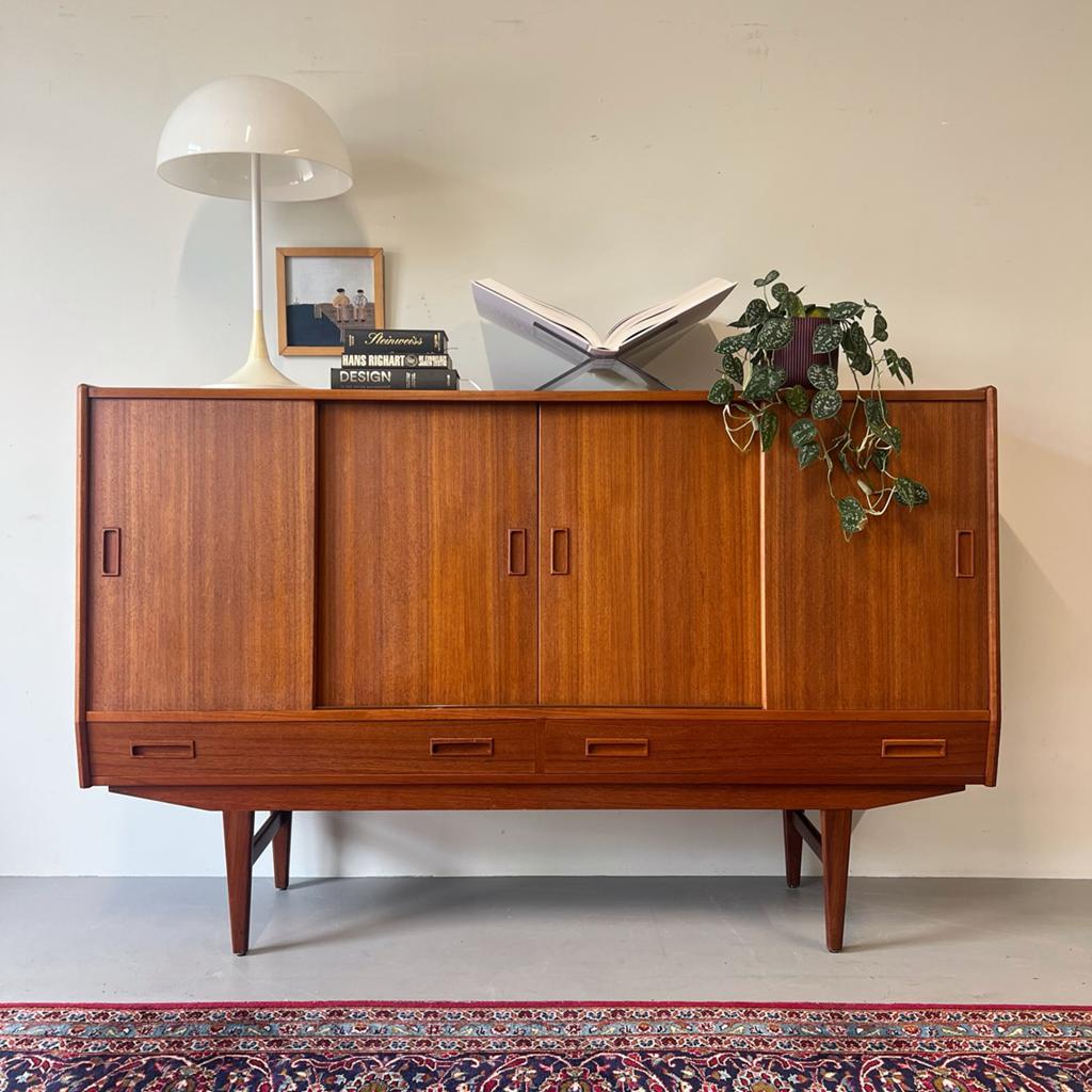 Vintage highboard, Deens •Westergaard•, Ophalen of Verzenden, Gebruikt, 150 tot 200 cm
