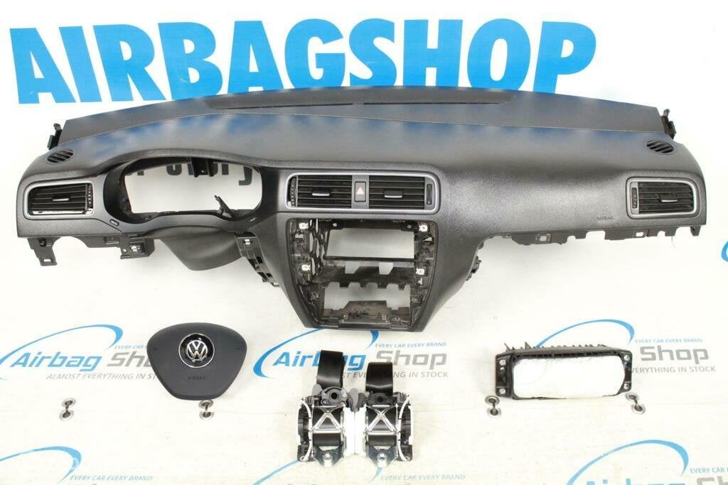 Airbag kit Tableau de bord noir Volkswagen Jetta 2011-...., Gebruikt, Ophalen of Verzenden