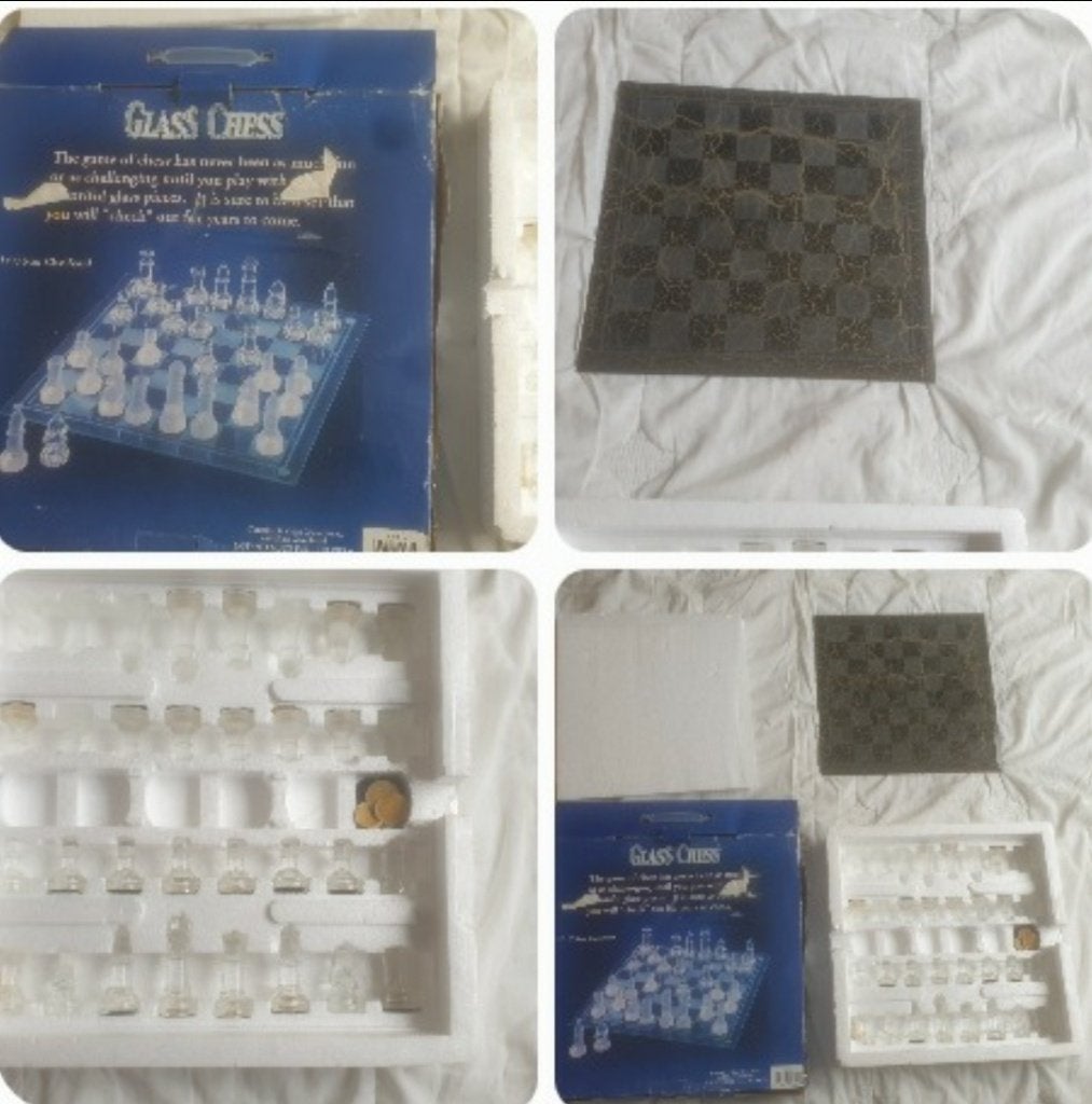 GLASS CHESS – JEU D'ÉCHECS EN VERRE – 25 €, Enlèvement, Comme neuf