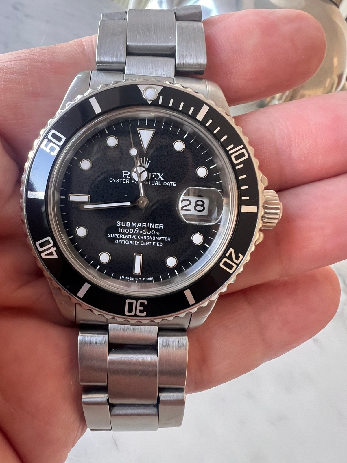 ROLEX SUBMARINER 16800 DATE 1987, Bijoux, Sacs & Beauté, Montres | Hommes, Enlèvement, Comme neuf, Rolex