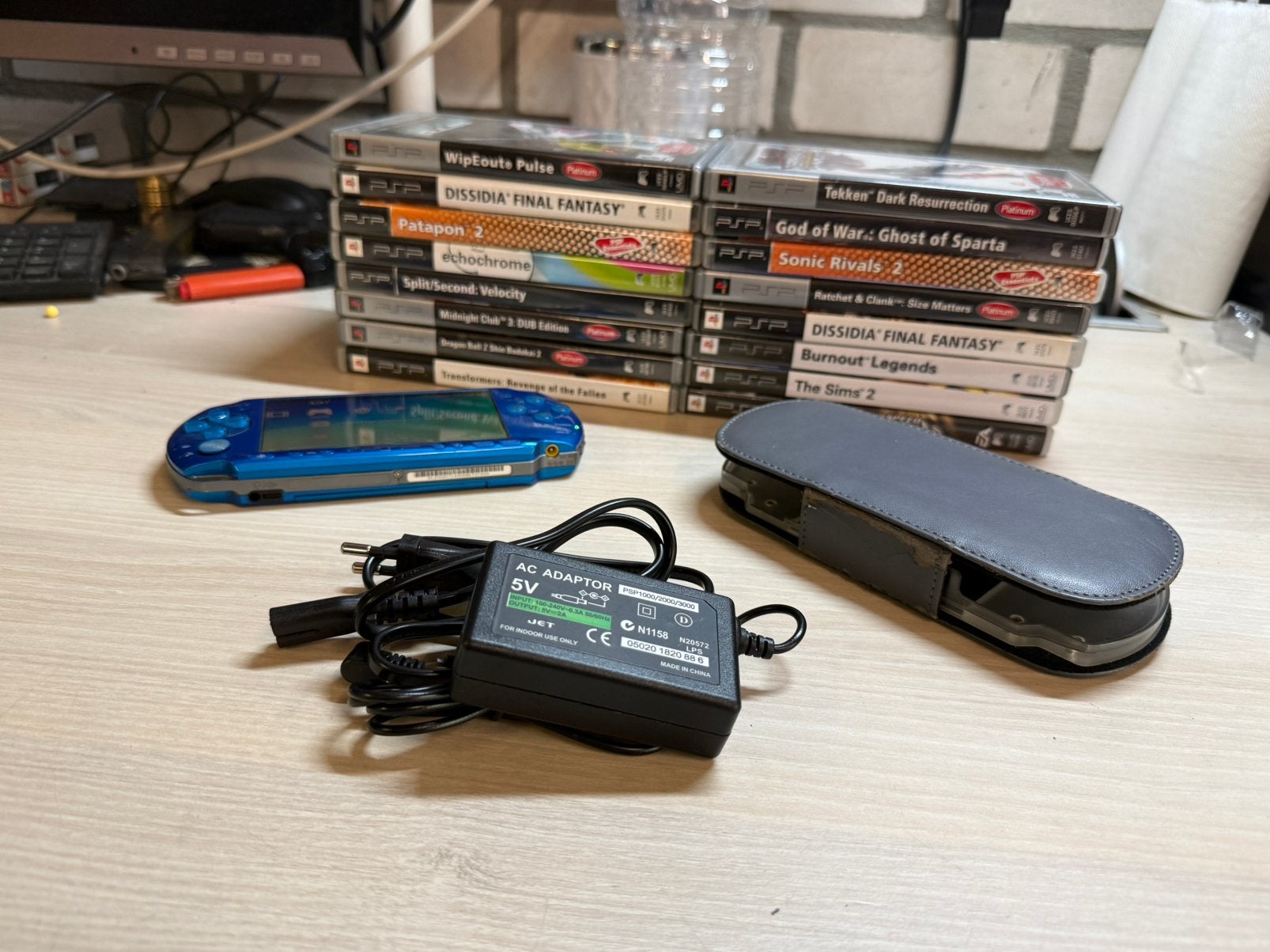 Te koop: Sony PSP 3000 Blauw – met 16 originele games, Ophalen, Zo goed als nieuw, Blauw, PSP