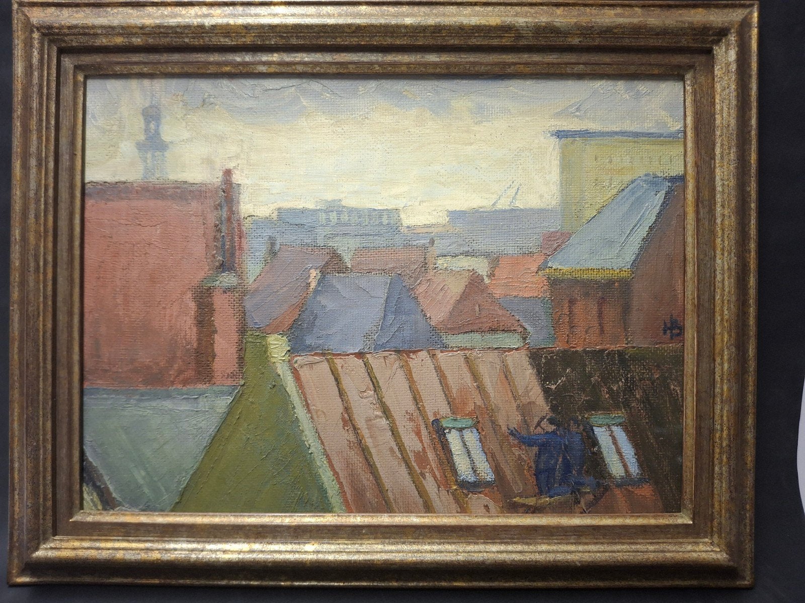 Kleurrijk schilderij H bongers, Enlèvement
