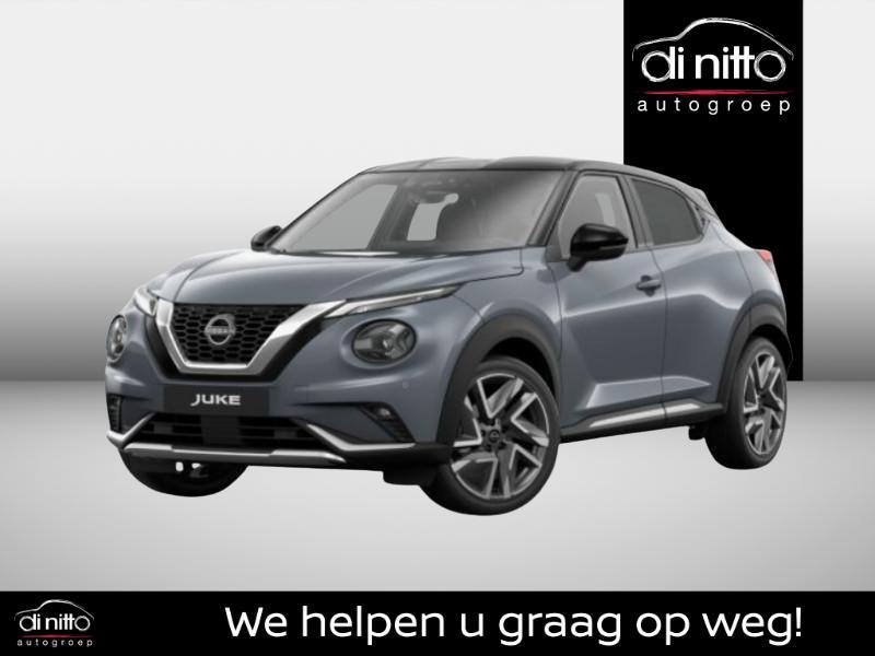Nissan Juke Hybrid 143 N-DESIGN 5-deurs 4AMT, Auto's, Stof, Gebruikt, 4 cilinders, 5 zetels