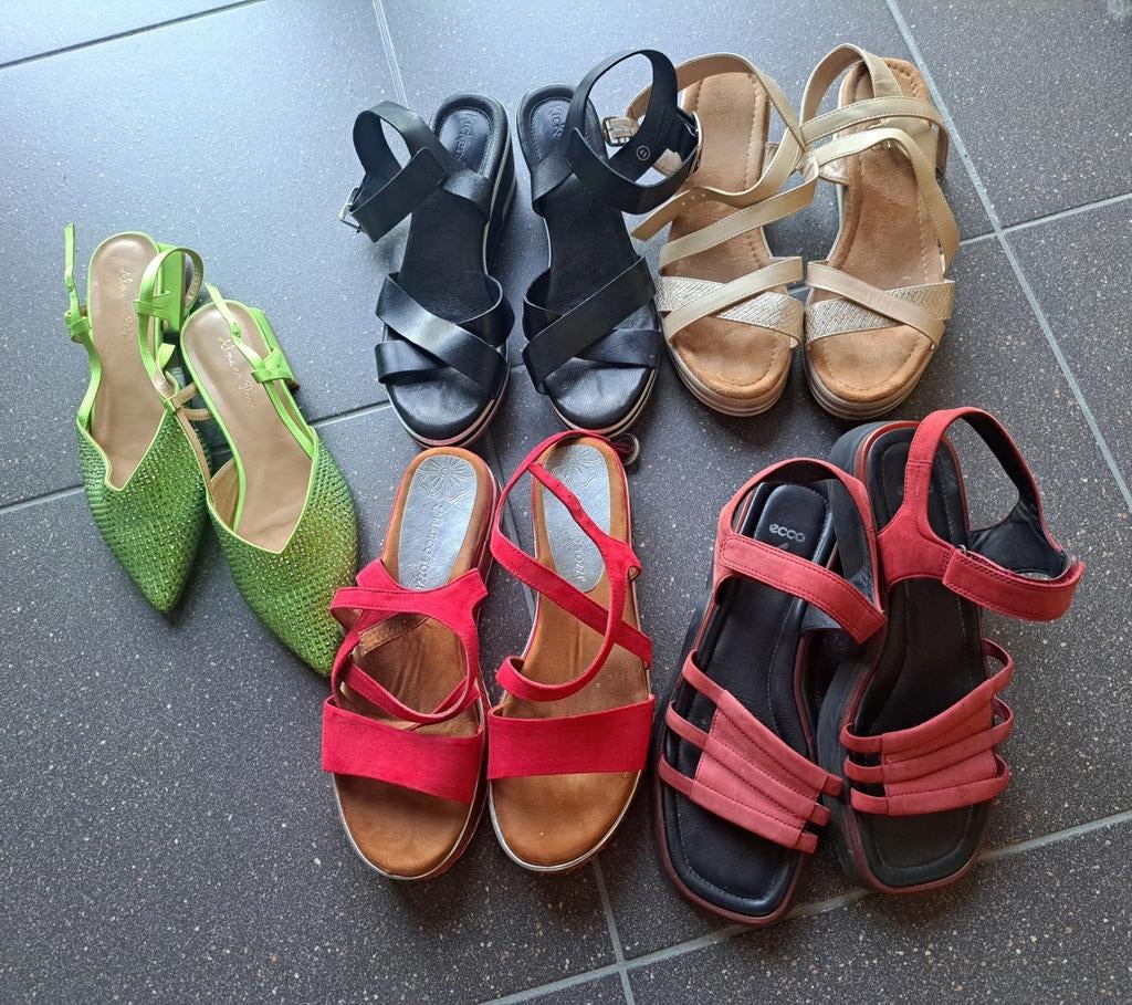 Sandalen en slingback schoenen,  mt 41, Nieuw, Rood, Sandalen of Muiltjes, Ophalen of Verzenden