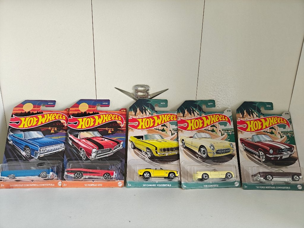 5x hot Wheels convertible cruisers 1/64, Ophalen, Nieuw, Auto