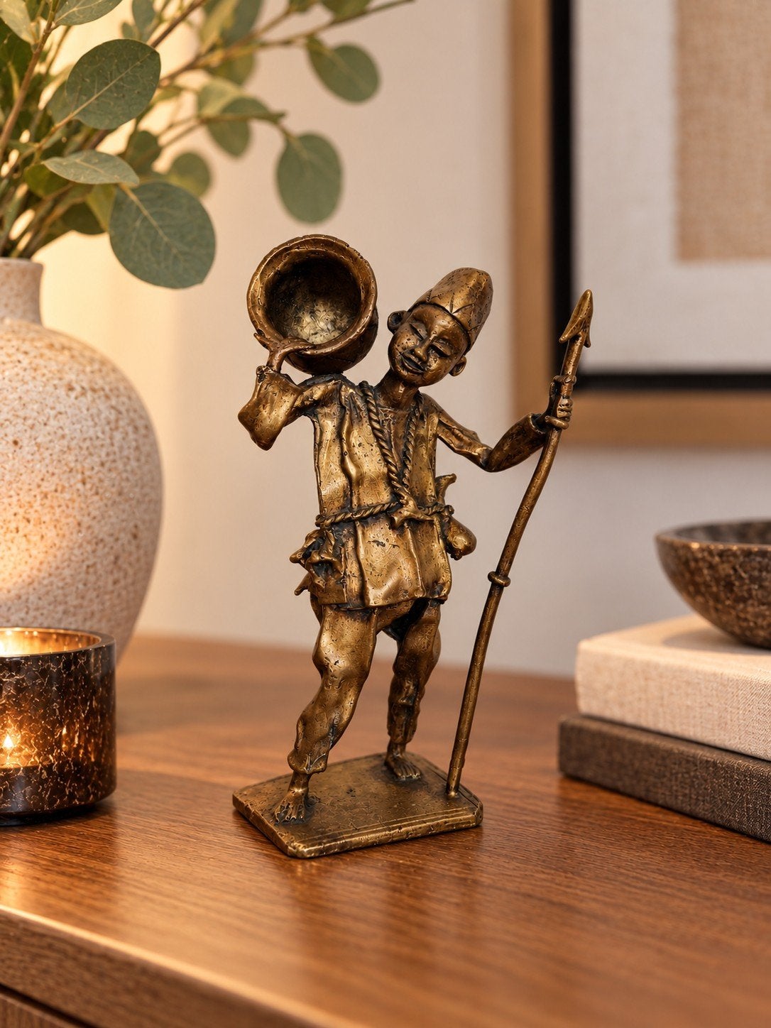Afrikaans bronzen beeld, Antiek en Kunst, Ophalen of Verzenden