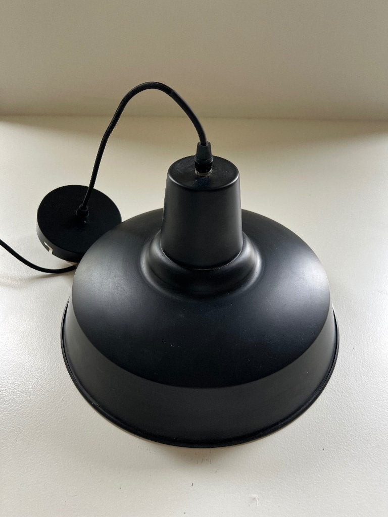 Lampe suspendue noire de style industriel, Enlèvement ou Envoi, Comme neuf, E27 (grand)