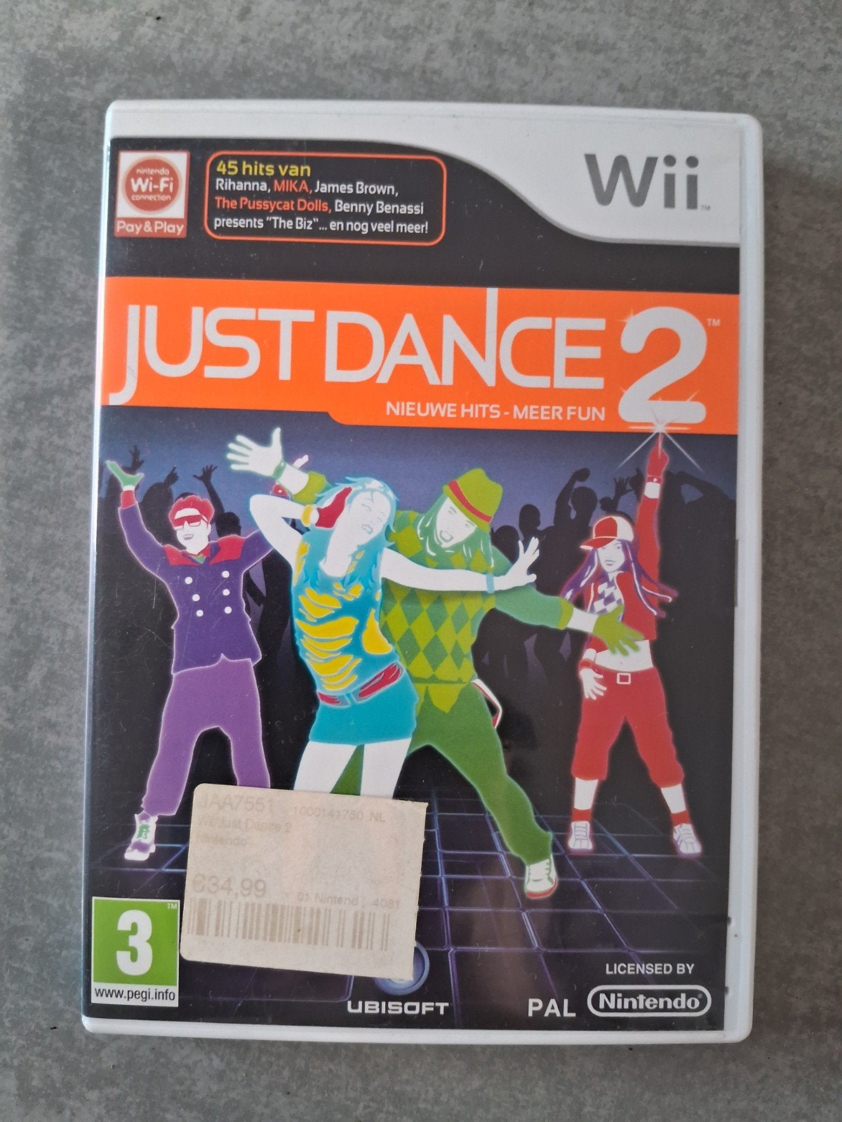 Just dance 2 Wii spel, Enlèvement ou Envoi, Utilisé, Musique, À partir de 3 ans