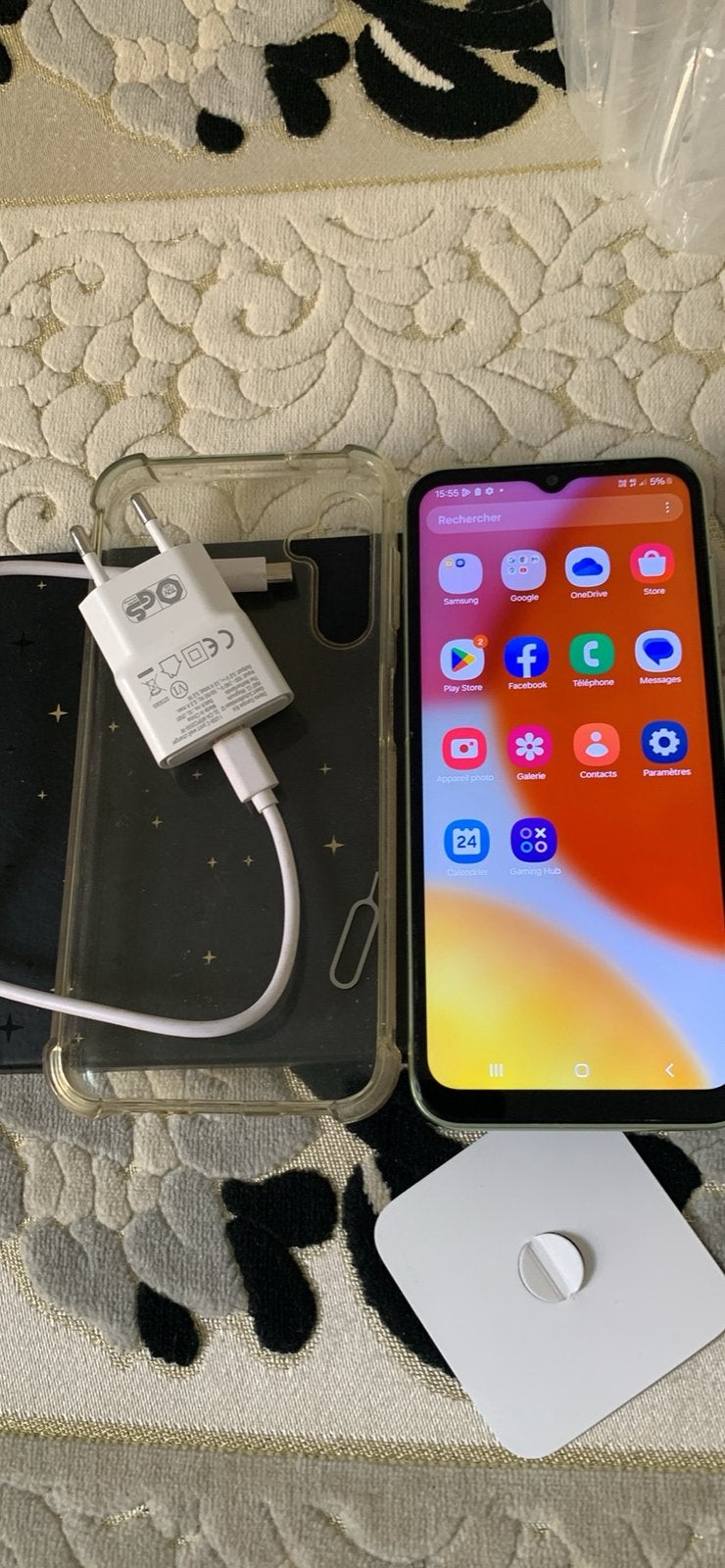 Samsung A14 64 gb avec chargeur et pochette prix 75€, Enlèvement ou Envoi, Comme neuf, Vert, 64 GB