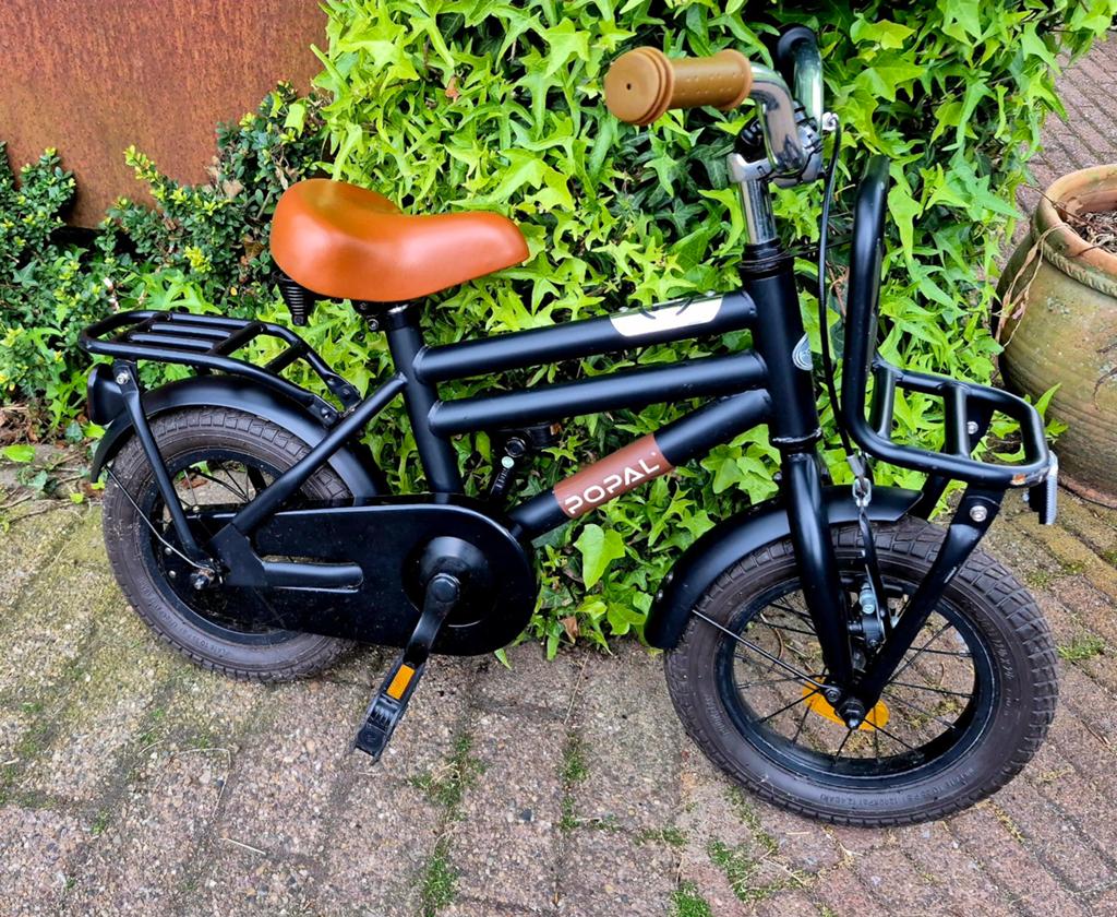 Super stoere 12 inch Popal kinderfiets, Fietsen en Brommers, Fietsen | Kinderfietsjes, Ophalen, Zo goed als nieuw, Minder dan 16 inch