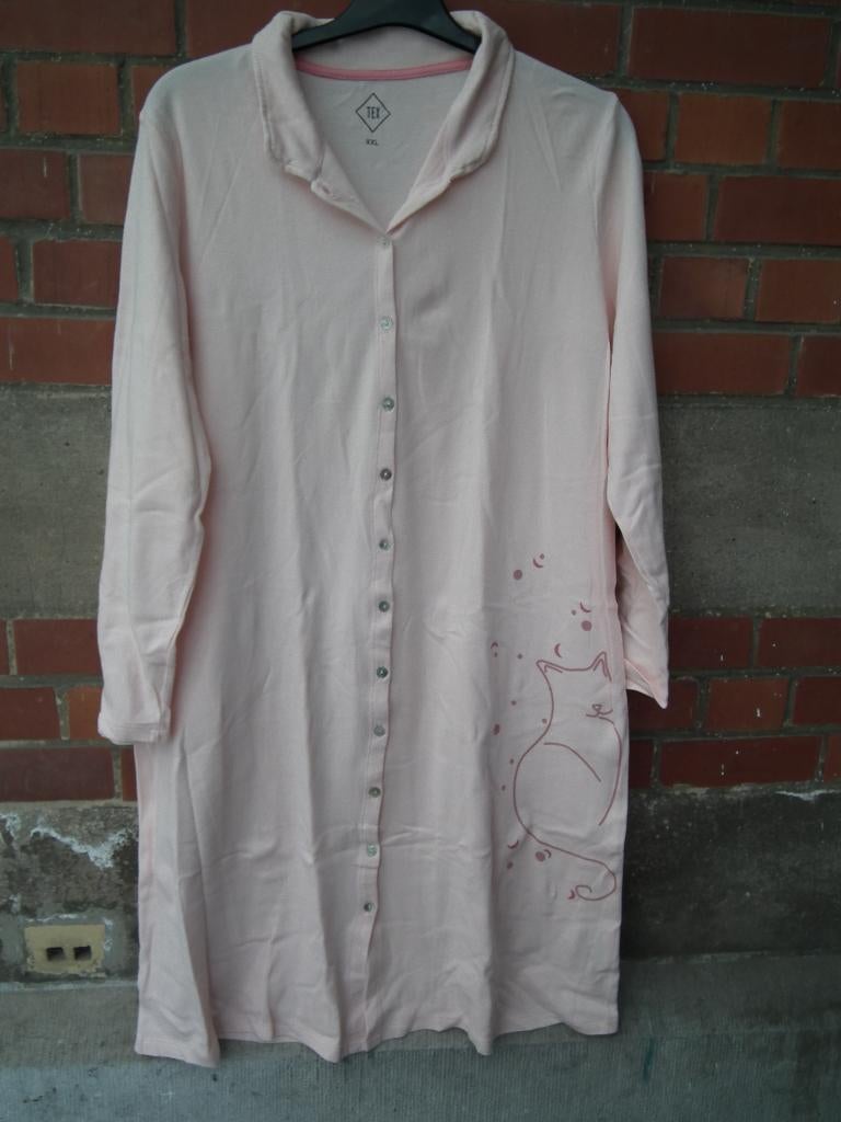 Peignoir rose, 100% coton, pour femme (TEX) taille XXL, TEX, Envoi, Comme neuf, Taille 46/48 (XL) ou plus grande