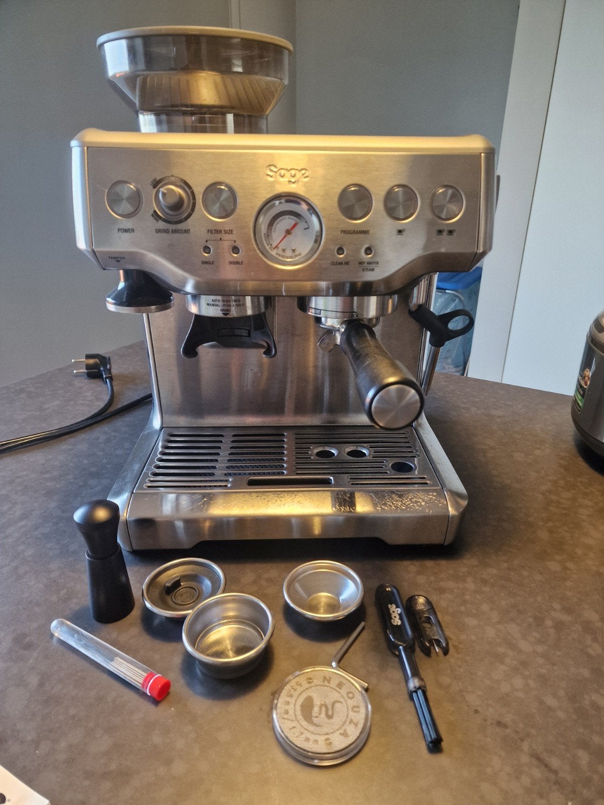Sage barista express, Ophalen, Gebruikt, Espresso apparaat, Afneembaar waterreservoir