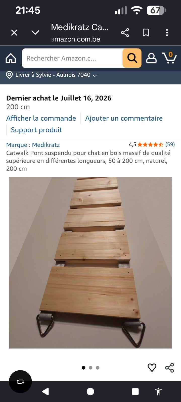 échelle pour chat, Enlèvement, Chat