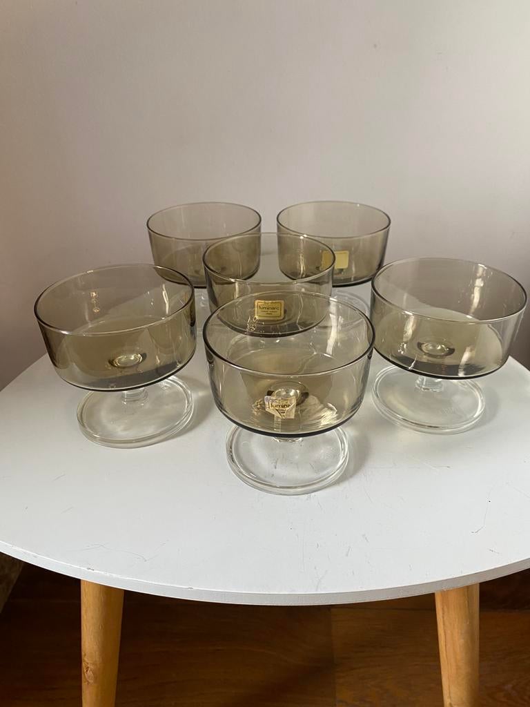 Coupes à champagne vintage Luminarc 6, Enlèvement ou Envoi
