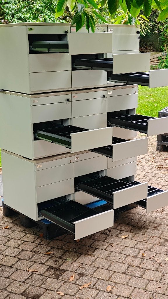 6 stalen ladeblokken voor gereedschap hobby werkbank opslag, Ophalen, Gebruikt