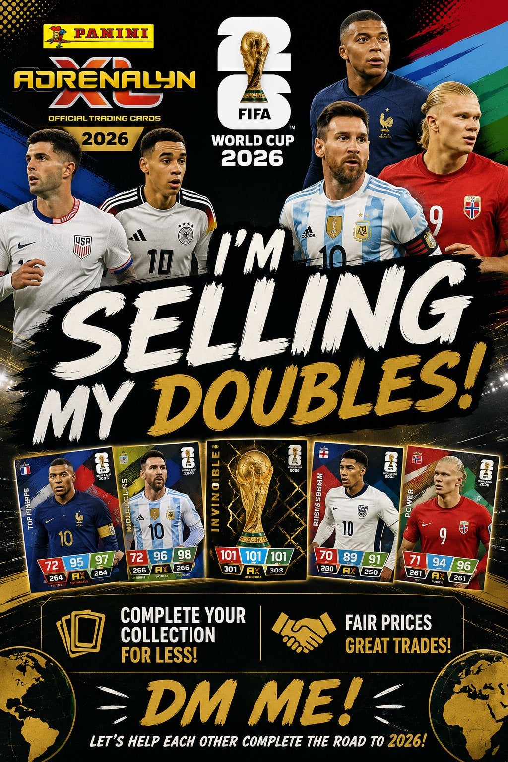 Panini Adrenalyn XL World Cup 2026 - Doubles à vendre, Collections, Enlèvement ou Envoi, Comme neuf