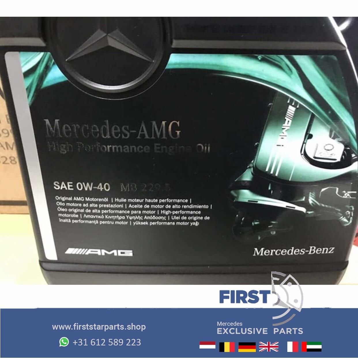 A000989930213 MERCEDES AMG MOTOROLIE 5L ORIGINEEL 45 43 63 6, Auto diversen, Onderhoudsmiddelen, Ophalen of Verzenden, -, -, -