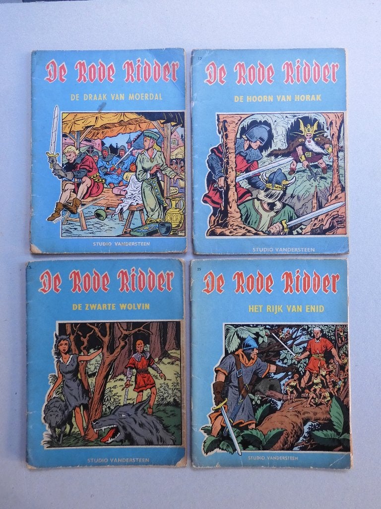 De rode ridder - 9-12-15-25 - Studio Vandersteen - 1 euro, Gelezen, Willy Vandersteen, Ophalen of Verzenden, Meerdere stripboeken